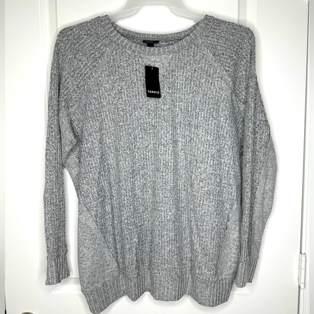 NWT Torrid Gray Textured Sweater Women’s 1/1X